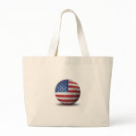 American Flag Soccer Ball Tote Bag