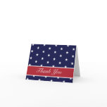 American Flag Stars Thank You Note Card