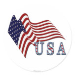 American Flag Stickers