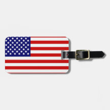 American flag tag for bags