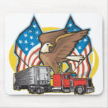 American Flag Trucker Mouse Mat