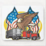 American Flag Trucker Mouse Mat