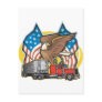 American Flag Trucker Post Cards
