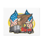 American Flag Trucker Postcards