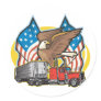 American Flag Trucker Stickers