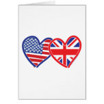 American Flag/Union Jack Flag Hearts Cards