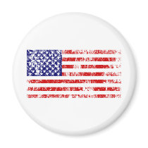 American Flag USA Grunge magnets