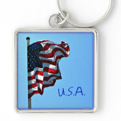 American Flag USA Keychain by ForEverProud