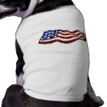 American Flag -Waving Dog pet clothing