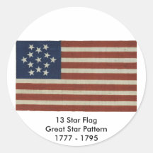 American Flag with 13 Stars Stickers