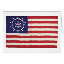 American Flag with 48 Stars Whipple Greeting Cards