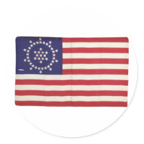 American Flag with 48 Stars Whipple Sticker