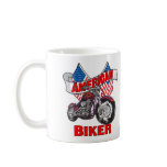American Flags Biker Coffee Mug
