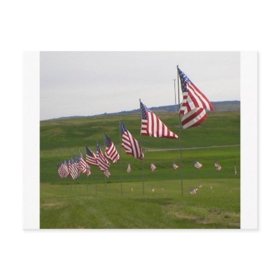 American flags post card by designs_by_morrison