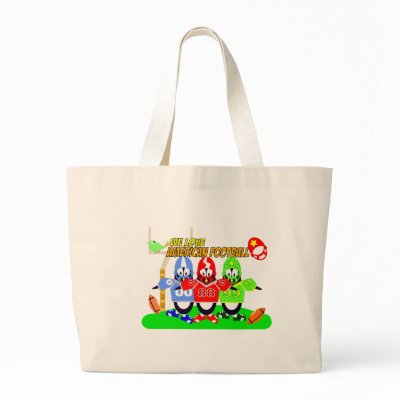 AMERICAN FOOTBALL CANVAS BAG by adellaandmella