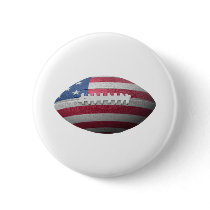 American Football Flag Pinback Button