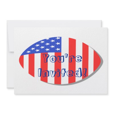 American Football Invitation Postcard by mvdesigns