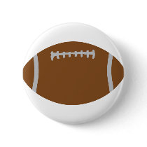 american football rugby ball illustration pinback button