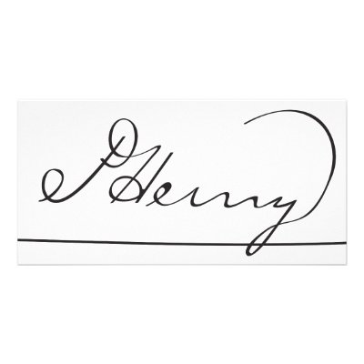 American Founding Father Patrick Henry's Signature by TheArts