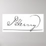 American Founding Father Patrick Henry's Signature