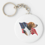 American Foxhound Flag Keychains