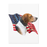 American Foxhound Flag Post Card