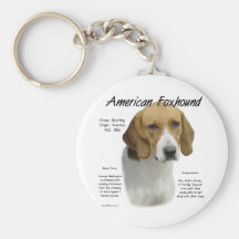 American Foxhound History Design Key Chain