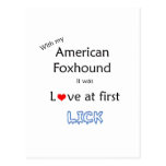 American Foxhound Lick Design Post Card