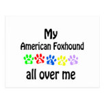 American Foxhound Walks Design Postcards