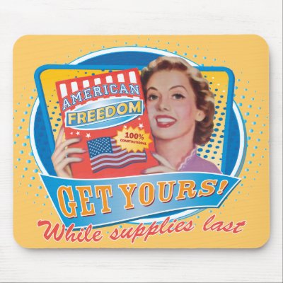 American Freedom Retro Mousepad by Libertymaniacs