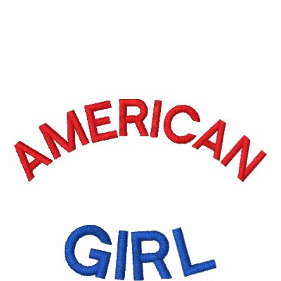 AMERICAN GIRL EMBROIDERED POLO SHIRT by myhome71
