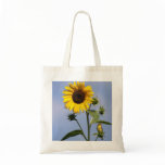 American Goldfinch on Sunflower Tote Bags