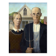 American Gothic by Grant Wood Postcards