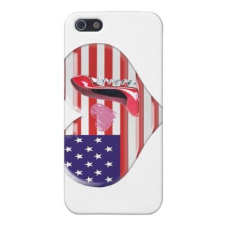 American Heart Flag and Corkscrew stiletto Shoe Cover For iPhone 5