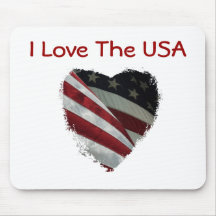 American Heart Flag Mouse Pads