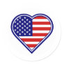 American Heart Shape USA Flag Sticker