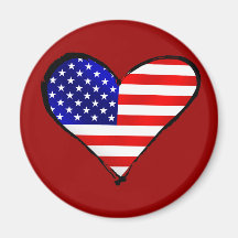 American heart USA Soccer lover US soccer gifts Refrigerator Magnet