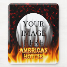 American Hottie fire and flames Red marble. Mousemats