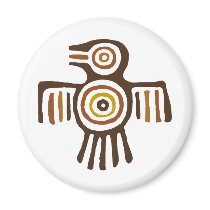 American Indian Bird Refrigerator Magnets