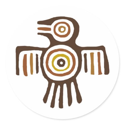American Indian Bird Sticker by TNMgraphics