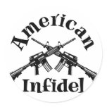 American Infidel Round Sticker