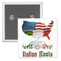 American Italian Roots Button