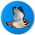 American Kestrel in flight Button