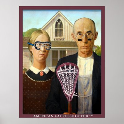 American Lacrosse Gothic Print by rpmwear