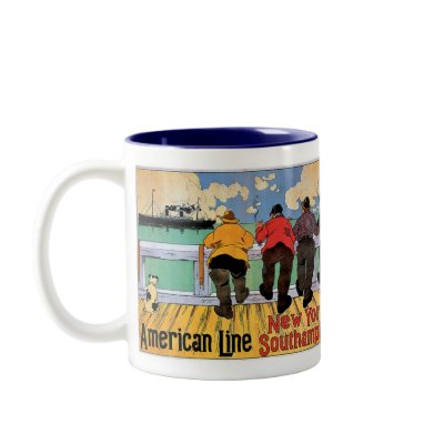 American Line Poster Coffee Mugs by SunshineDazzle
