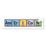 American made of Elements bumper stickers