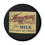 American milk company vintage sign magnets