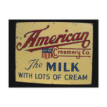American milk company vintage sign post card
