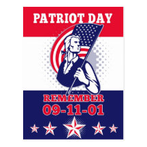 American Patriot Day Poster 911 Greeting Card Postcard