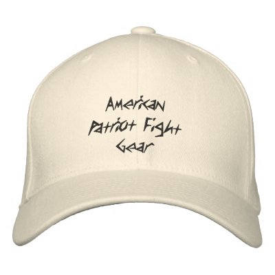 American Patriot Fight Gear Embroidered Baseball Cap by flybyknight84